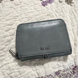 The sac leather wallet zippered card case EUC